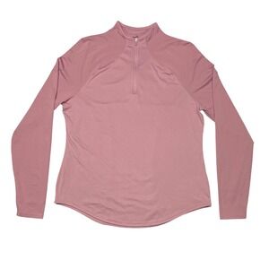 PUMA 1/4‎ Zip Performance Long Sleeve Top Women's Medium Dusty Rose EUC